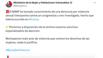 Pronunciamiento del Ministerio de la