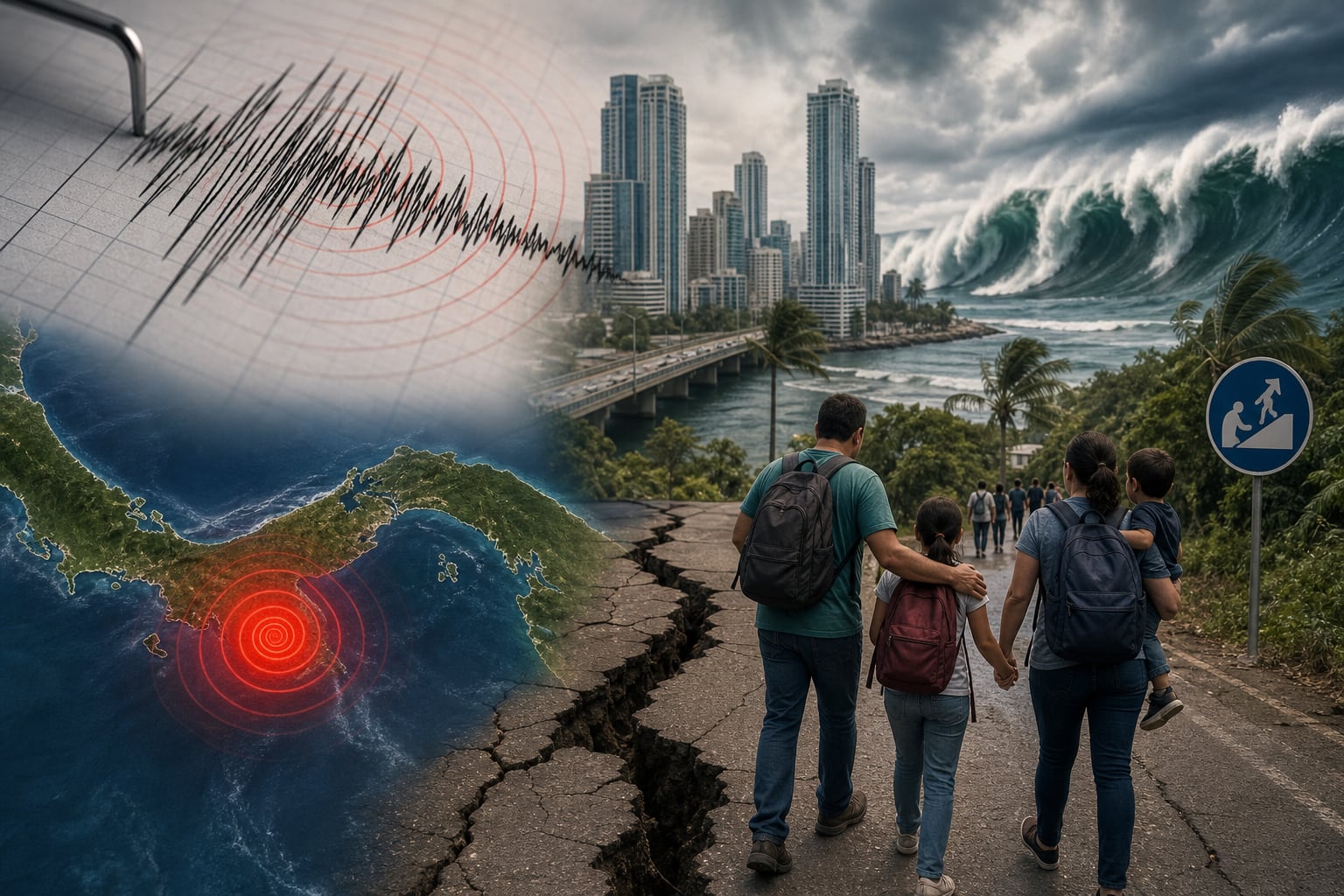 El aviso por tsunami motivó el seguimiento de las condiciones marítimas en varios países de la región, entre ellos Honduras, Nicaragua y El Salvador. (Foto: Imagen generada con IA)