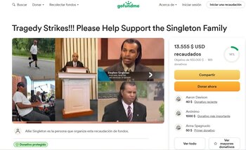 Esta es la campaña que los familiares del pastor estadounidense están realizando a través de la página GoFundMe para recolectar fondos para los gastos funerarios - crédito GoFundMe sitio web
