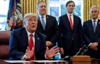 El presidente Donald Trump, cuando