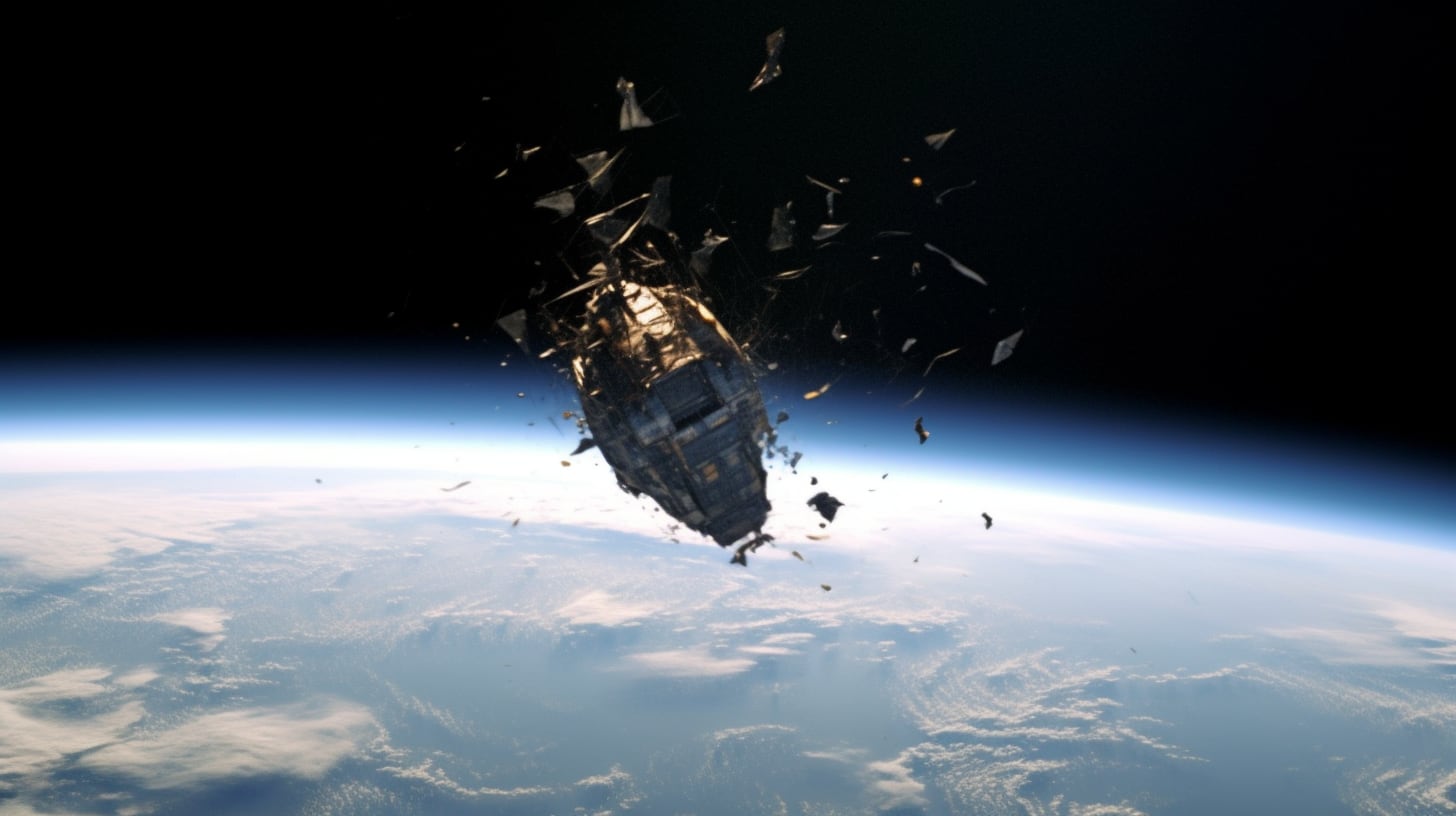 La basura espacial en la órbita terrestre baja alcanza velocidades de 29.000 kilómetros por hora. (Imagen ilustrativa Infobae)