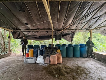 La Armada de Colombia destruyó 35 laboratorios ilegales de pasta base de coca en Cauca y Nariño, golpeando las finanzas del narcotráfico en el Pacífico sur - crédito prensa ARC