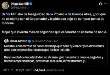 Diego Santilli y Javier Alonso se cruzaron en redes por la aplicación del nuevo Régimen Penal Juvenil
