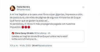 La periodista Paola Herrera rechazó