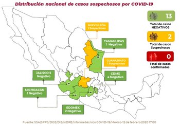 (Foto: Secretaría de Salud/Comunicado Técnico Diario Nuevo Coronavirus en el Mundo)