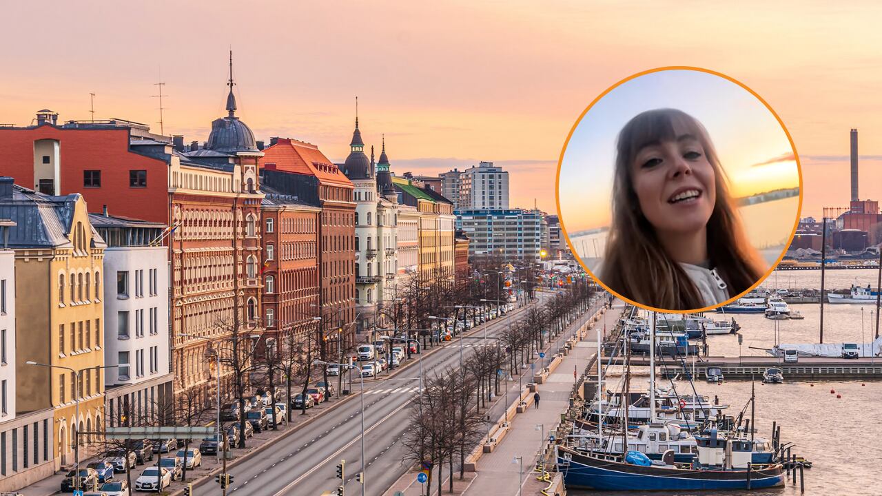 Una española viviendo en Finlandia habla sobre el clima en verano. (Montaje Infobae con imágenes de Freepik y @nereabartolome_/TikTok)