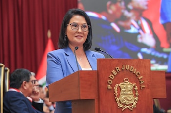 Keiko Fujimori en la ceremonia por el Día del Juez y de la Jueza, donde se comprometió a respetar la independencia judicial.