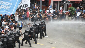 El camión hidrante fue protagonista