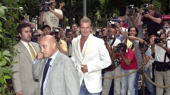 David Beckham en su llegada