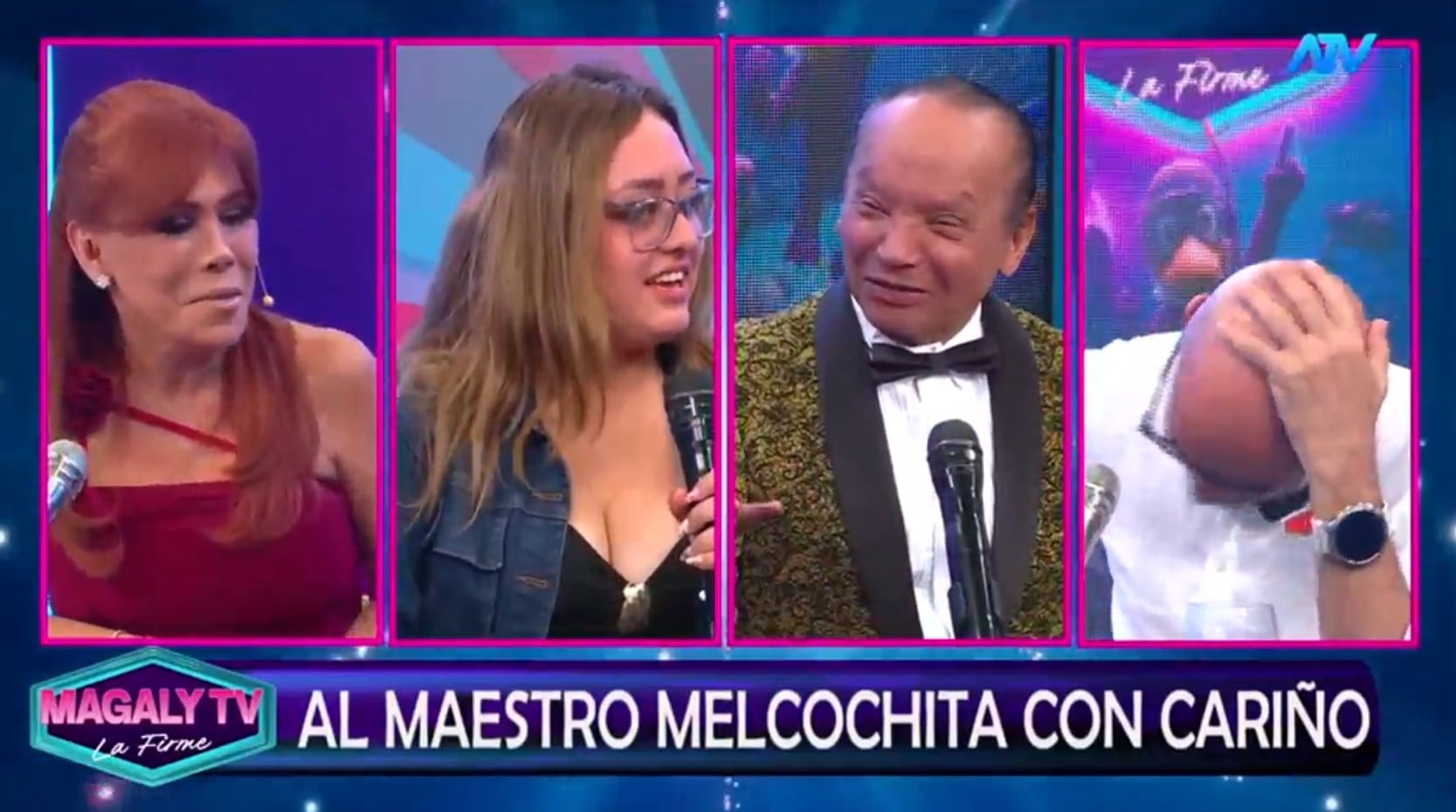 Melcochita y Heidy Amado: joven pareja del artista revela cómo viven su relación y responde sobre su intimidad. Captura: Magaly TV La Firme.