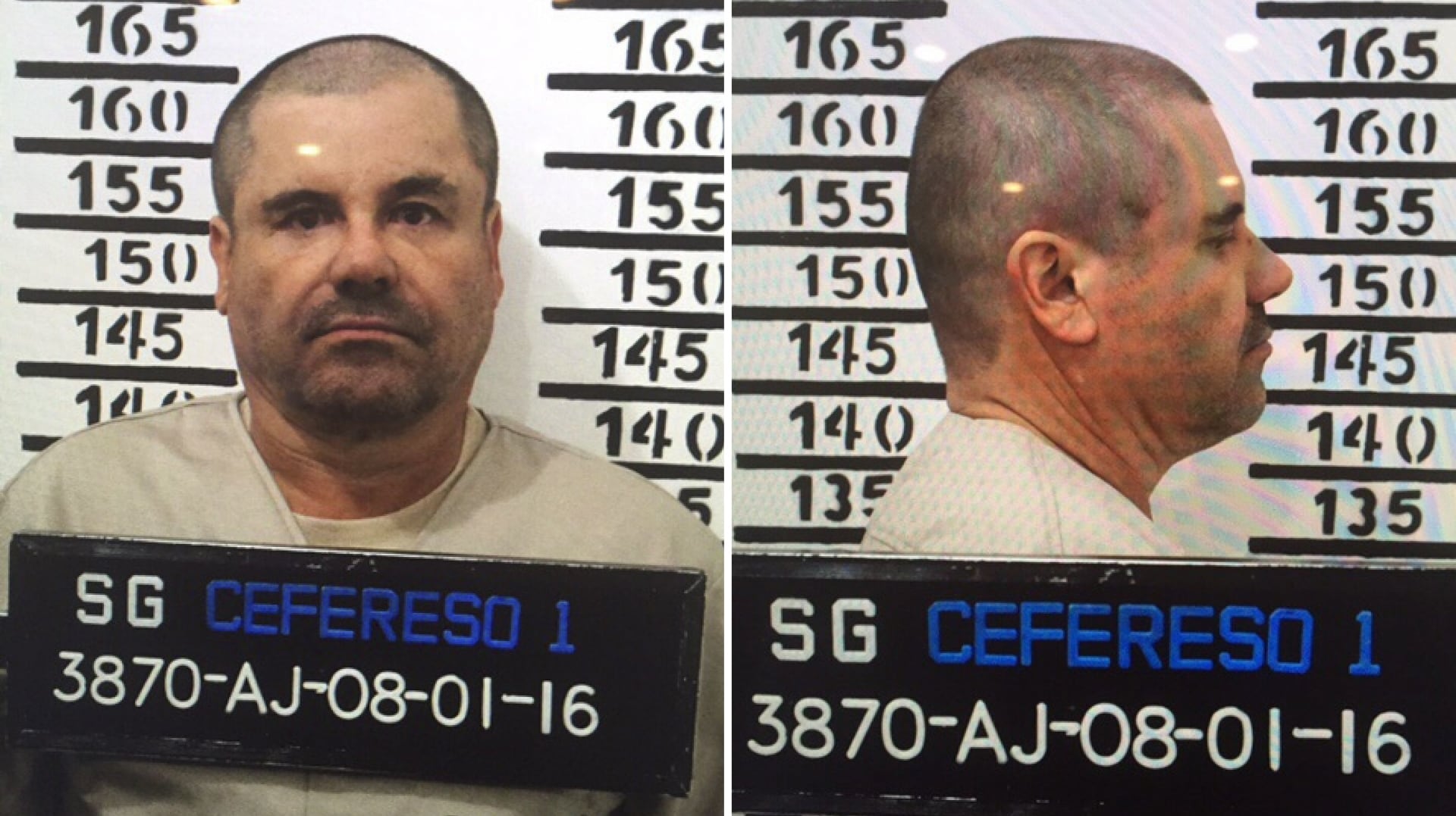 El Chapo Guzmán tras su recaptura. (Cuartoscuro)