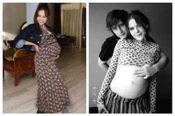 Yuya luciendo su embarazo junto