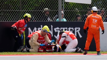 Álex Márquez sufre un brutal accidente durante el GP de Cataluña y es trasladado al hospital