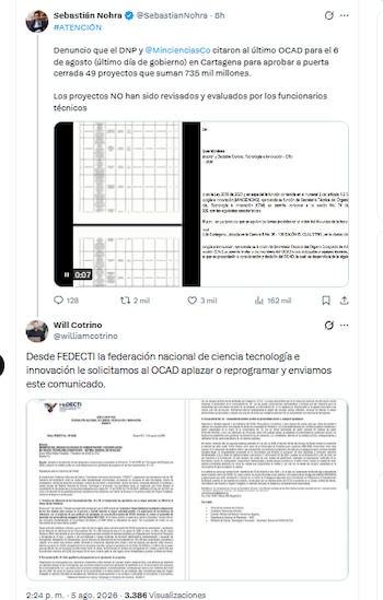 Will Cotrino, presidente de Fedecti, pidió aplazamiento de Ocad - crédito @williamcotrino/X