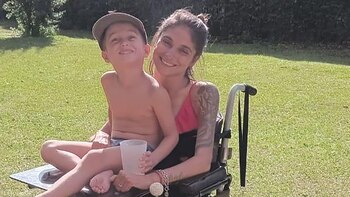 Gisela y su hijo Alejo: