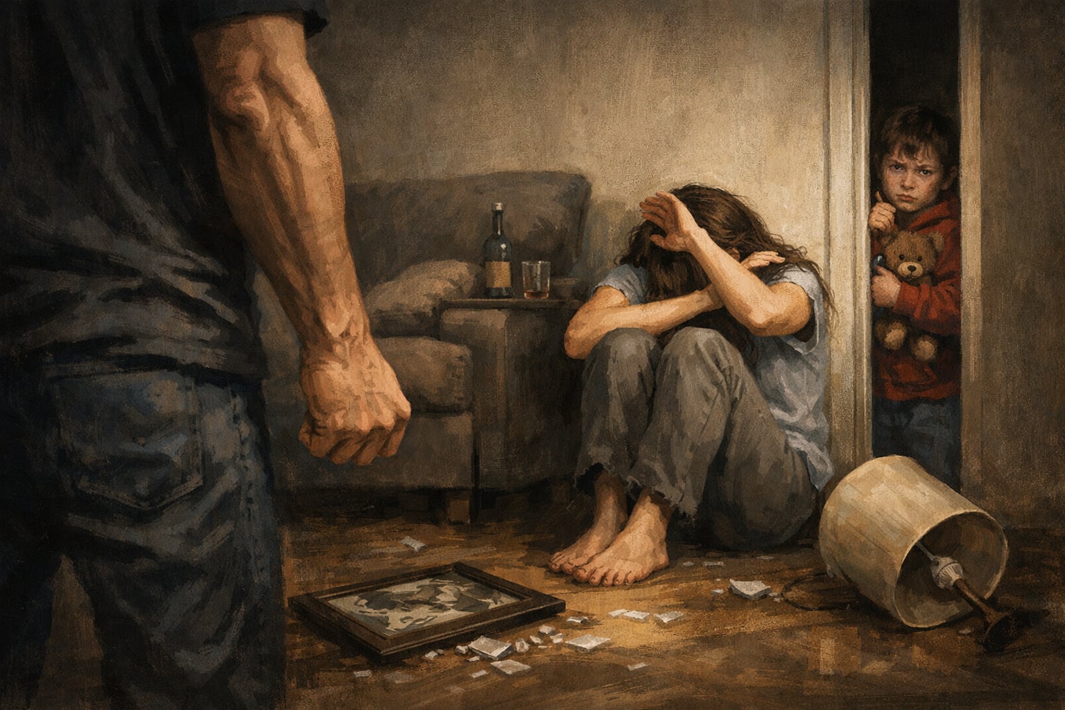 Especialistas advierten que muchos episodios de violencia doméstica permanecen ocultos durante años dentro de los hogares. (Imagen Ilustrativa Infobae)