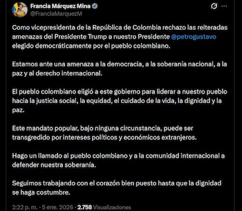 Márquez definió como una amenaza