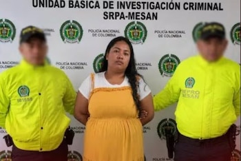 Barlis Marina Rada Ortiz fue enviada a prisión preventiva por un presunto intento de homicidio contra sus tres hijos en Ciénaga, Magdalena - crédito Policía