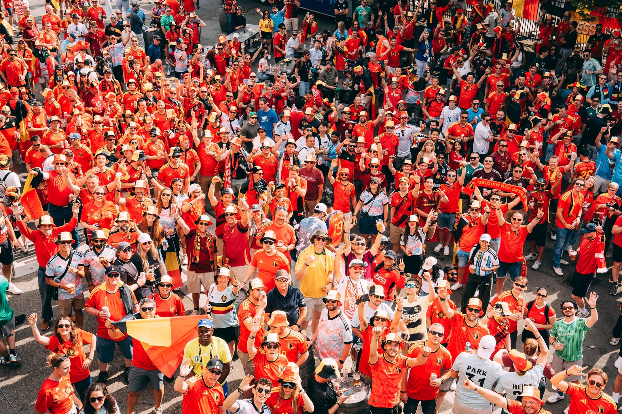 Pioneer Square cerrará varias calles al tránsito de autos el 15 de junio para priorizar la circulación peatonal hacia el estadio en el que jugarán Bélgica y Egipto (@BelRedDevils)