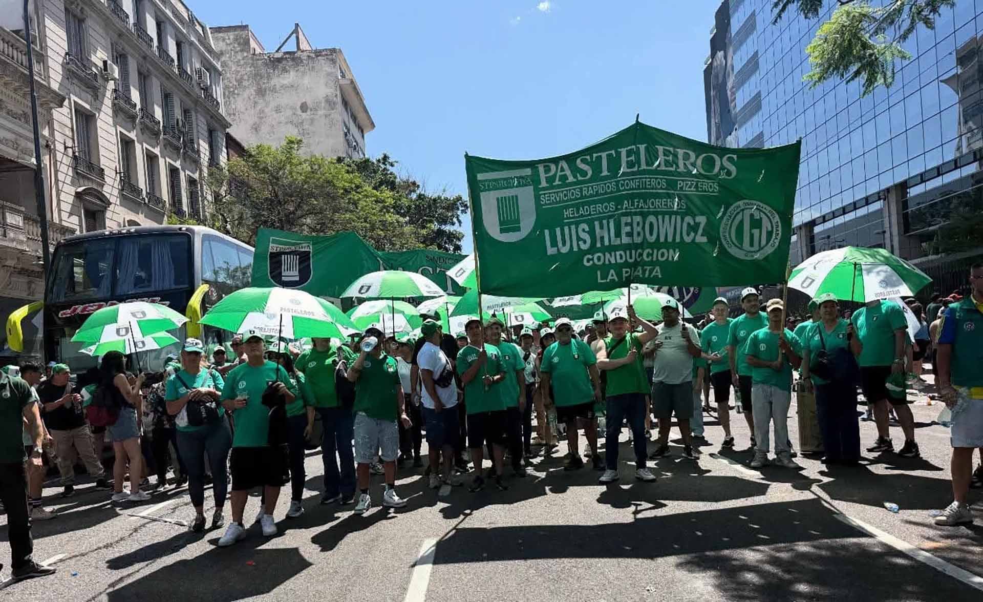 El Sindicato de Pasteleros participó de la movilización de la CGT del jueves pasado contra la reforma laboral