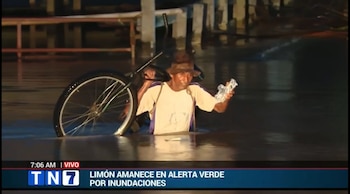 La onda tropical número tres provoca alerta verde por inundaciones en Limón y varias regiones del Caribe de Costa Rica. (Cortesía: TN7)