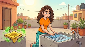 El error que cometes al lavar los trapos de cocina y que los hace más sucios que antes