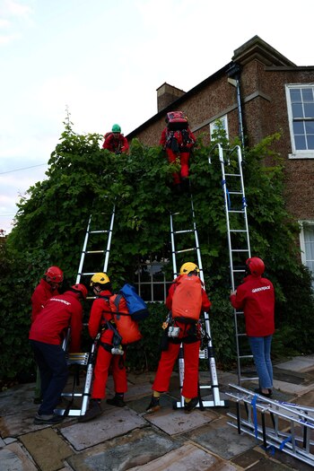 Treparon por escaleras sin que