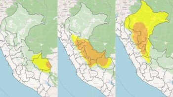 Senamhi advierte sobre el inicio del cuarto friaje en la selva. (Foto composición: Infobae Perú/Senamhi)