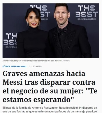 La tapa online del diario