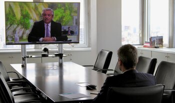 Alberto Fernández y Matías Lammens