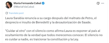 - crédito @MariaFdaCabal/X