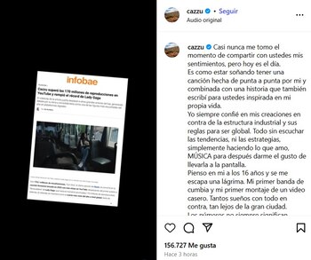 El récord de Cazzu genera