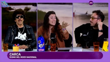 Carca, durante la charla con