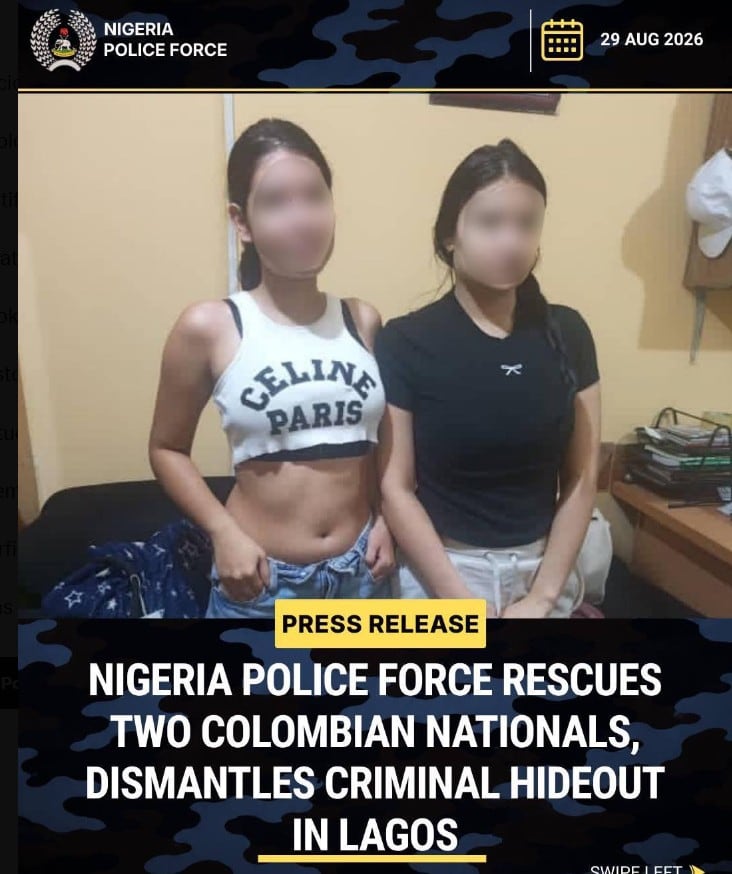 Las autoridades en Nigeria reportaron los detalles del operativo el sábado 29 de agosto de 2026 - crédito @PoliceNG/X