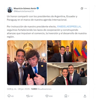 Mauricio Gómez Amín y sus encuentros con los presidentes de Argentina, Ecuador y Paraguay
