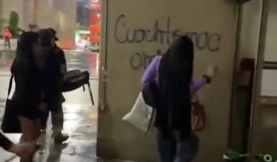Reportan disturbios en la alcaldía Cuauhtémoc tras protesta de colectivo trans.