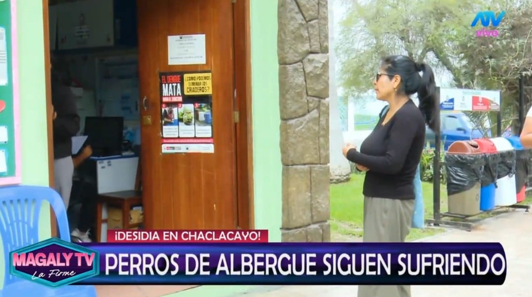 Animalistas esperaron al alcalde Sergio Baigorria desde temprano y personal de limpieza llegó casi al mediodía. ATV/ Magaly TV La Firme.