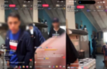 Jóvenes hacían transmisión de Tiktok mostrando armas y fueron detenidos por la Policía (Captura Subrayado/Canal 10)