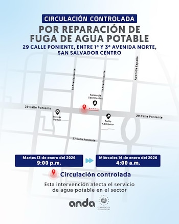 Circulación controla en San Salvador