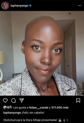 Lupita Nyong'o sorprendió con nuevo