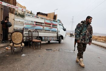 Un combatiente de Hay'at Tahrir