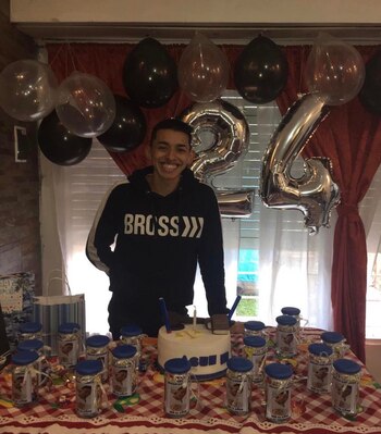 Una postal de su cumpleaños