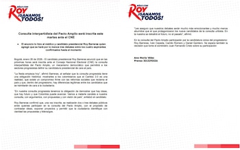 En este comunicado se confirmó