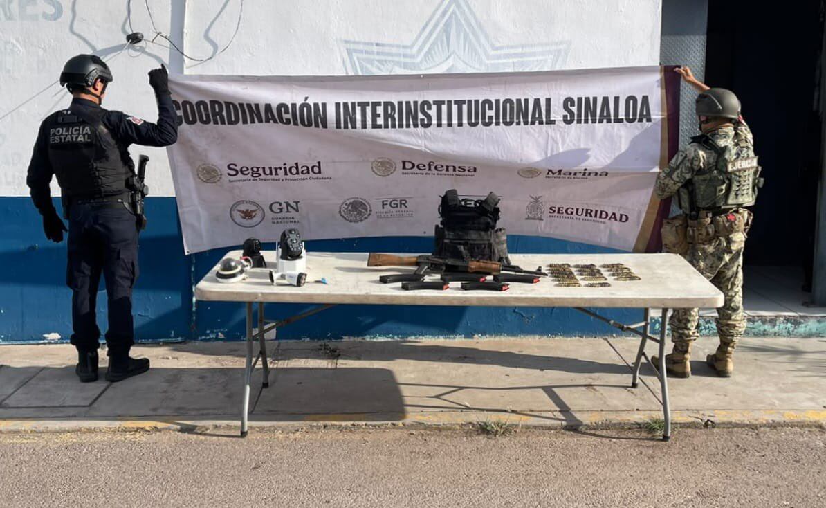 Desmantelan arsenal en operativo en Navolato, Sinaloa