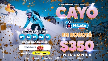 Infografía de MiLoto con las balotas 07, 16, 25, 34 y 36, tabla de premiación y aviso de nuevo acumulado de 120 millones
