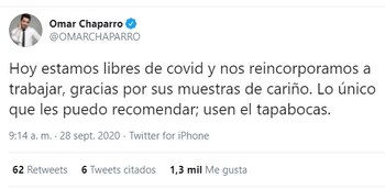 El mensaje de Omar Chaparro