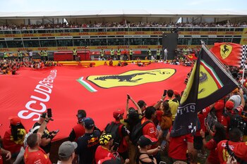 Celebración de Ferrari en Monza