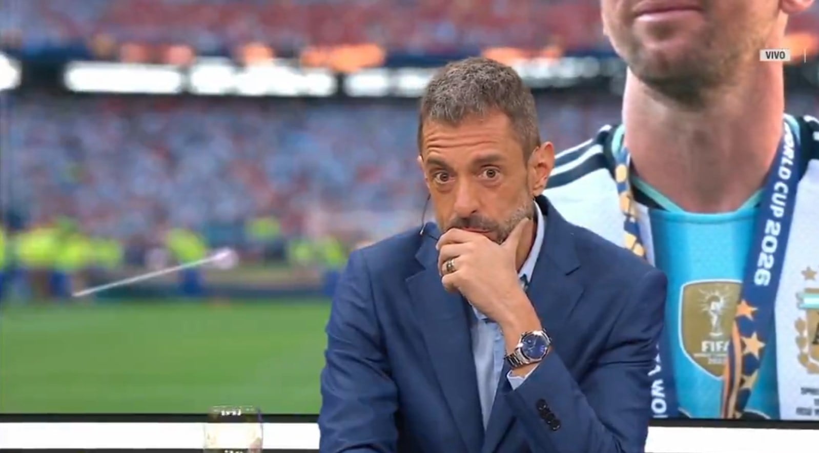 La emoción de Pablo Giralt al enterarse en vivo del retiro de Lionel Messi de la selección argentina