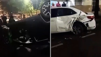 Un violento choque múltiple entre tres autos dejó cinco heridos en el límite entre Caballito y Flores
