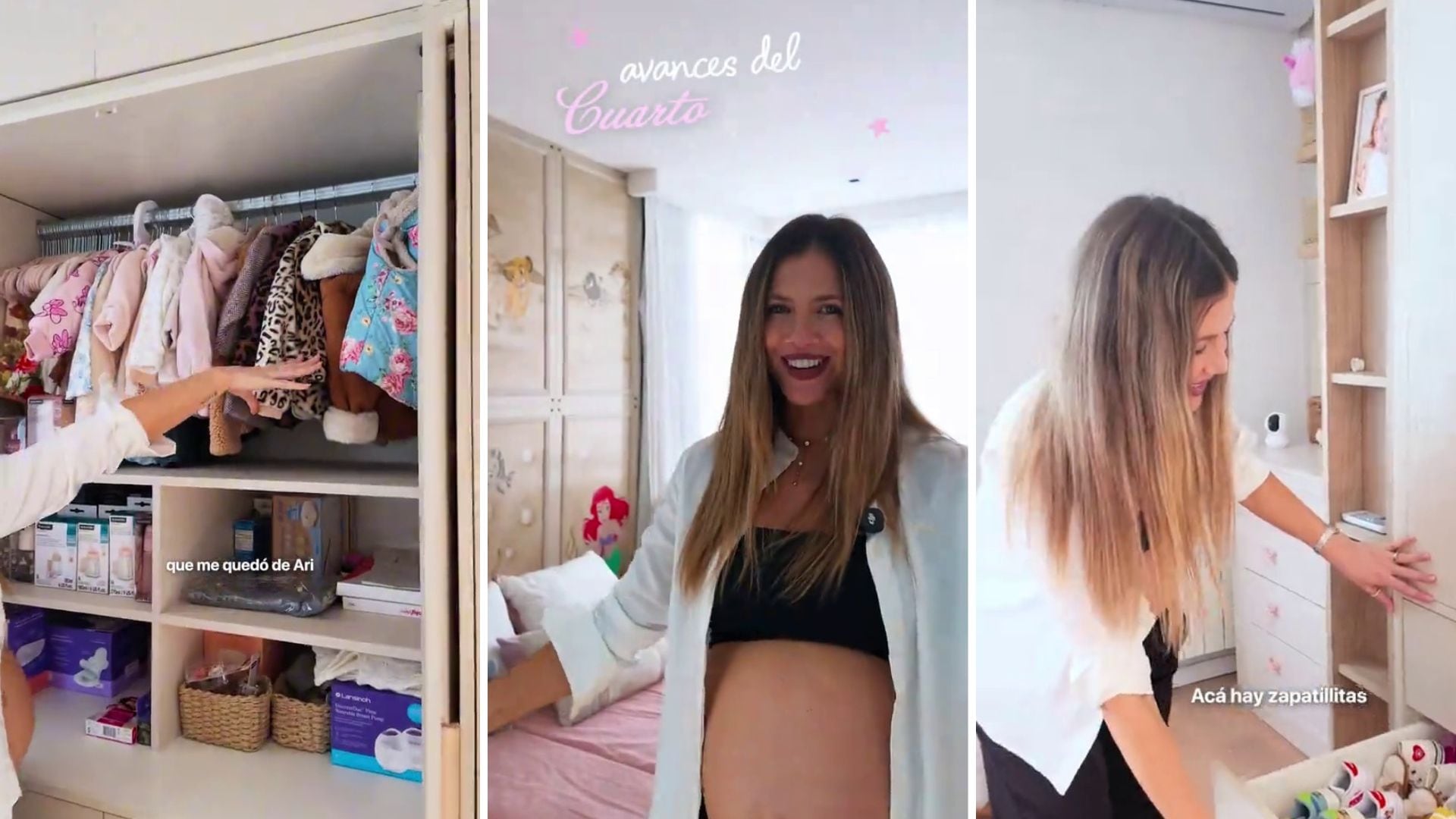 Demner hizo una recorrida por la habitación que ocupará Jazmín, su segunda hija con Guido Pella
